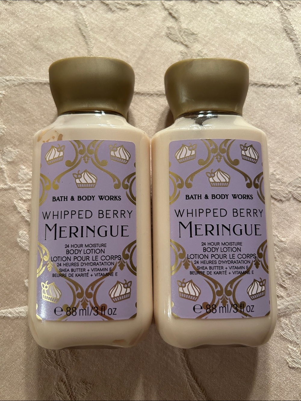 Two Mini Whipped Berry Meringue Bath And Body Works Lotion New
